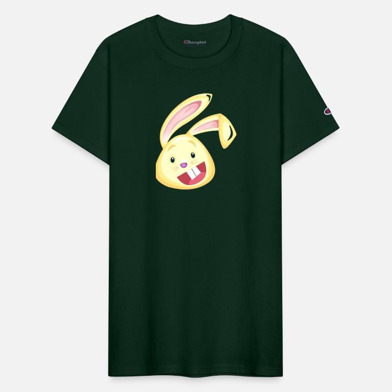 A bunny with long ears. The happy rabbit