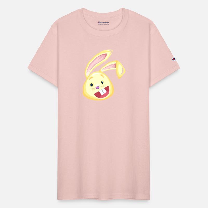 A bunny with long ears. The happy rabbit