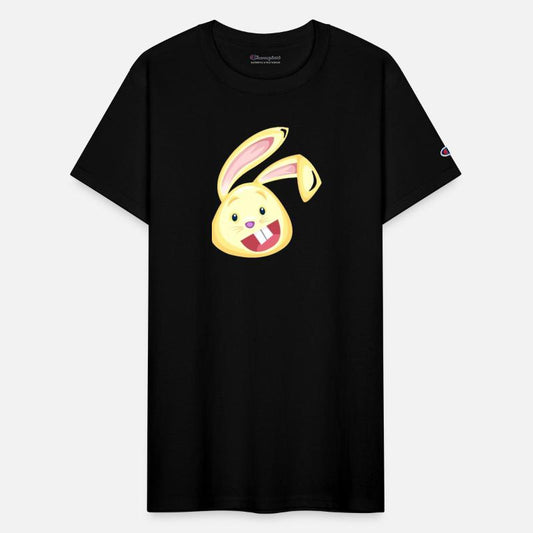 A bunny with long ears. The happy rabbit