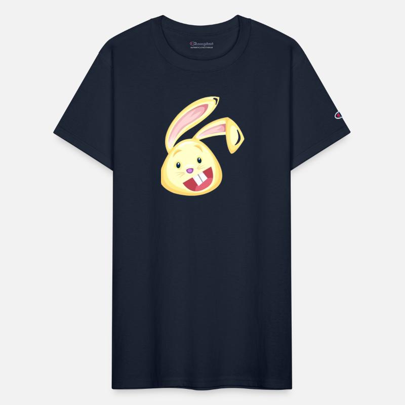 A bunny with long ears. The happy rabbit