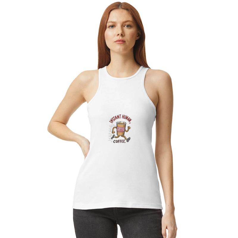 A coffee cup with arms and legs running