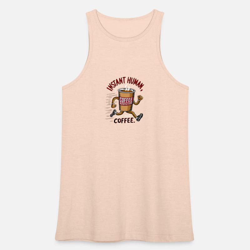 A coffee cup with arms and legs running