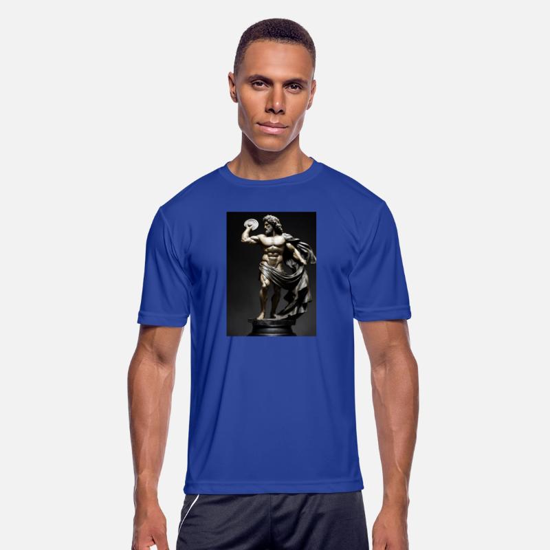 A Statue from a muscular greek god Statue with a w