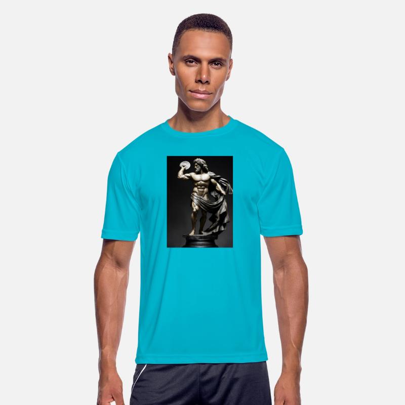 A Statue from a muscular greek god Statue with a w