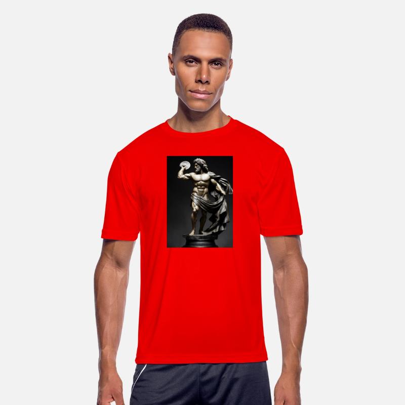 A Statue from a muscular greek god Statue with a w