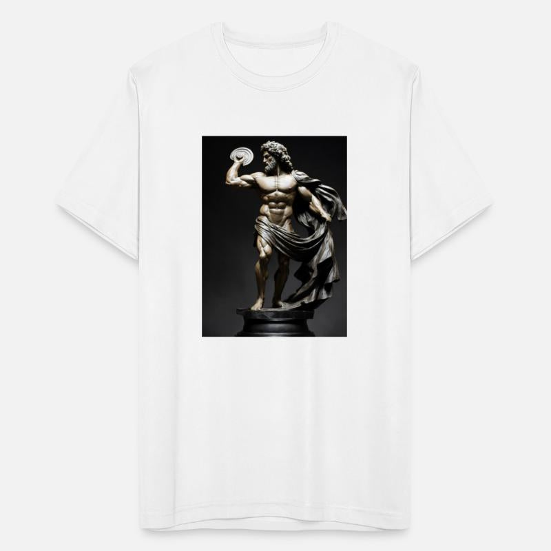 A Statue from a muscular greek god Statue with a w