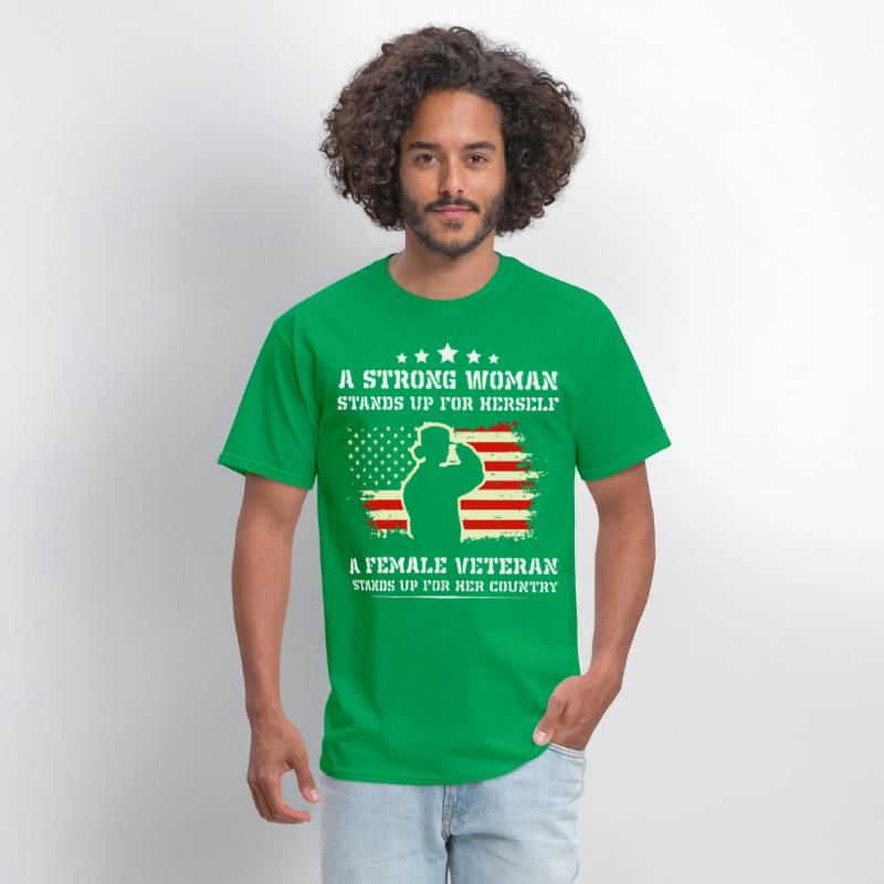 A strong woman stands up for herself a female vete