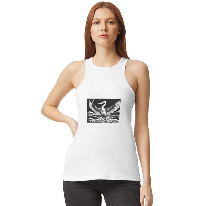 A TO Z design Black and White Pelican Flash Tattoo