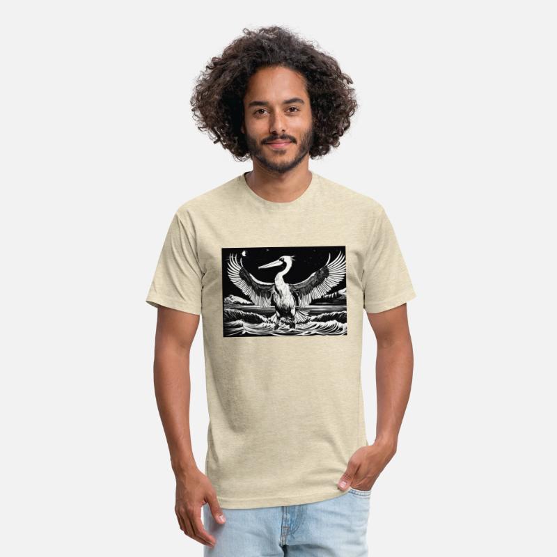 A TO Z design Black and White Pelican Flash Tattoo