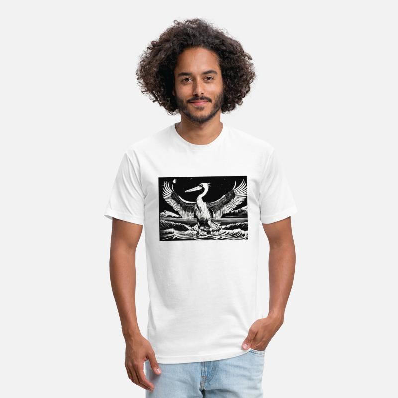 A TO Z design Black and White Pelican Flash Tattoo