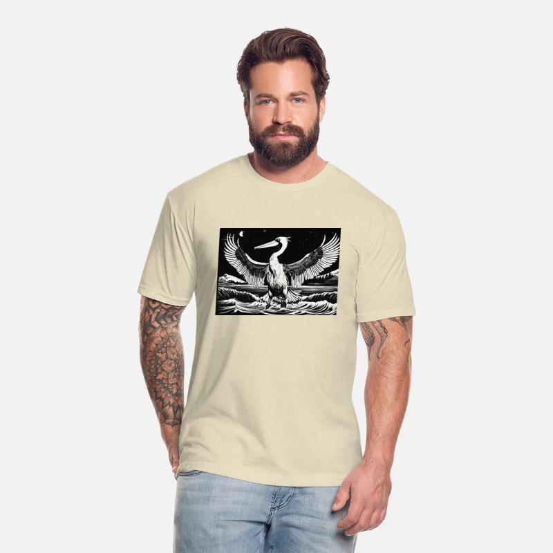 A TO Z design Black and White Pelican Flash Tattoo