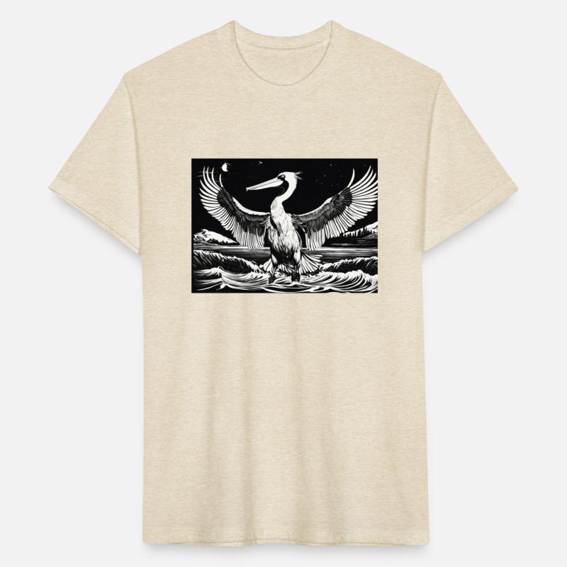 A TO Z design Black and White Pelican Flash Tattoo