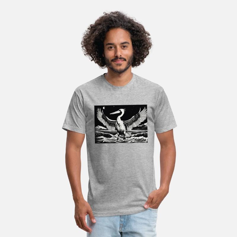 A TO Z design Black and White Pelican Flash Tattoo