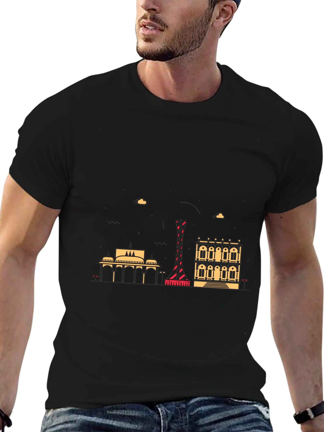 Graphic Print Black T-Shirt