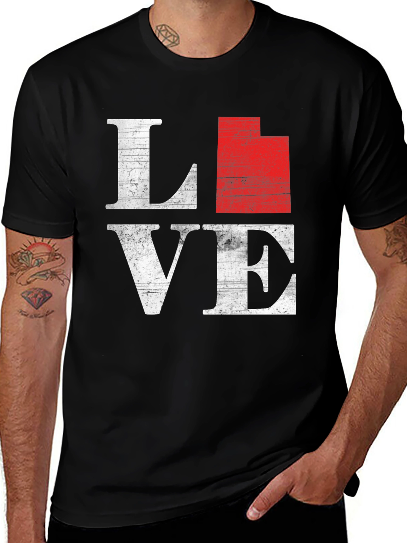Utah State Love T-Shirt - Distressed Graphic Tee
