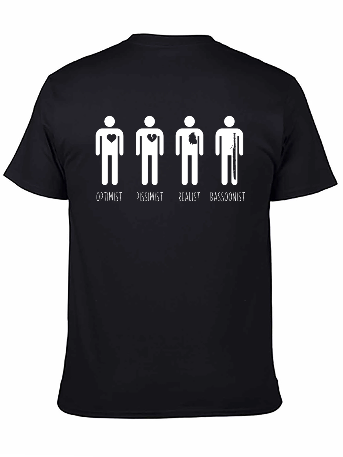 Optimist Pessimist Realist Bassoonist Graphic Tee