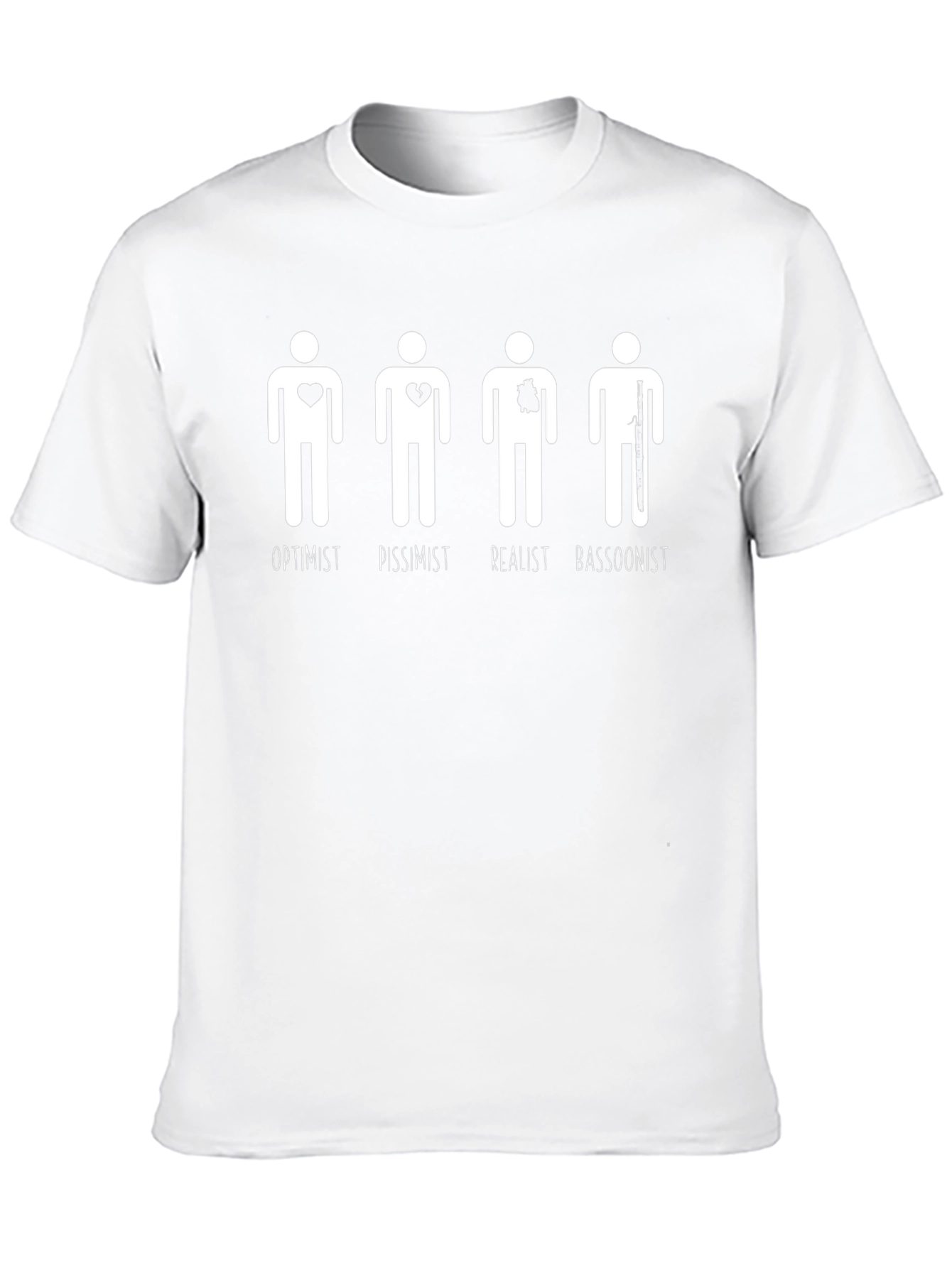 Optimist Pessimist Realist Bassoonist Graphic Tee