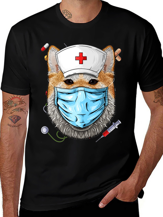 Nurse Dog T-Shirt - Novelty Graphic Tee