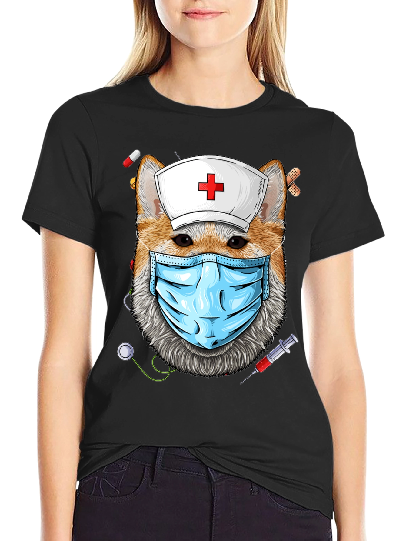 Nurse Dog T-Shirt - Novelty Graphic Tee