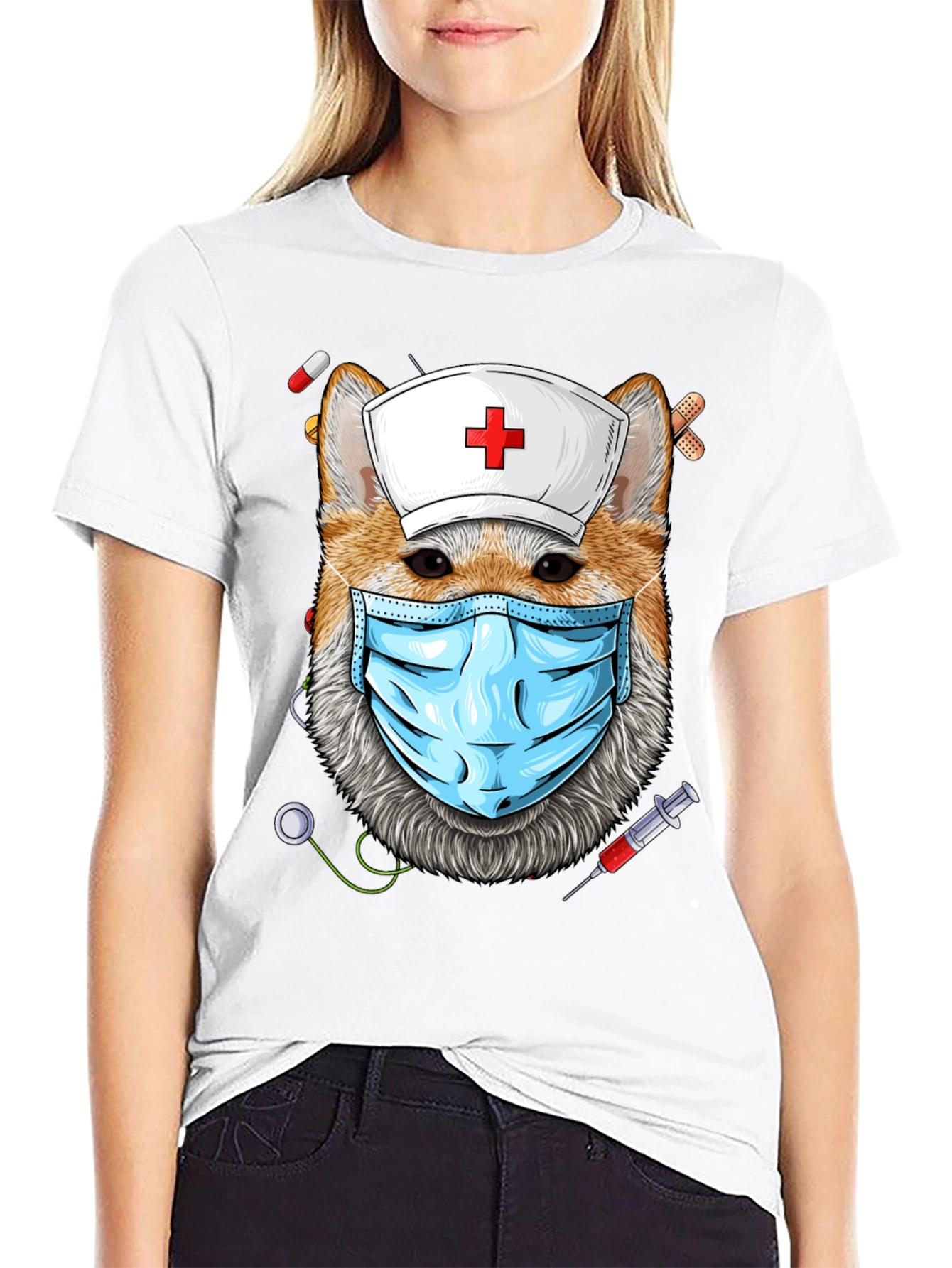Nurse Dog T-Shirt - Novelty Graphic Tee