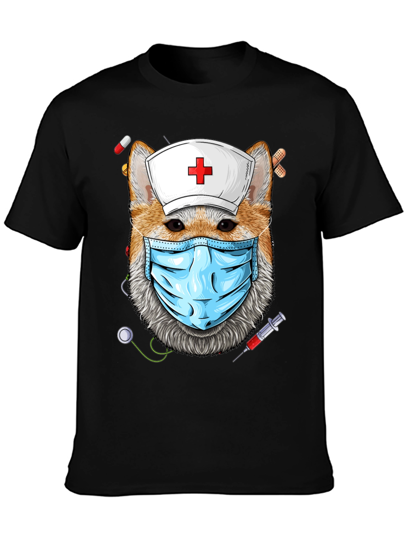 Nurse Dog T-Shirt - Novelty Graphic Tee