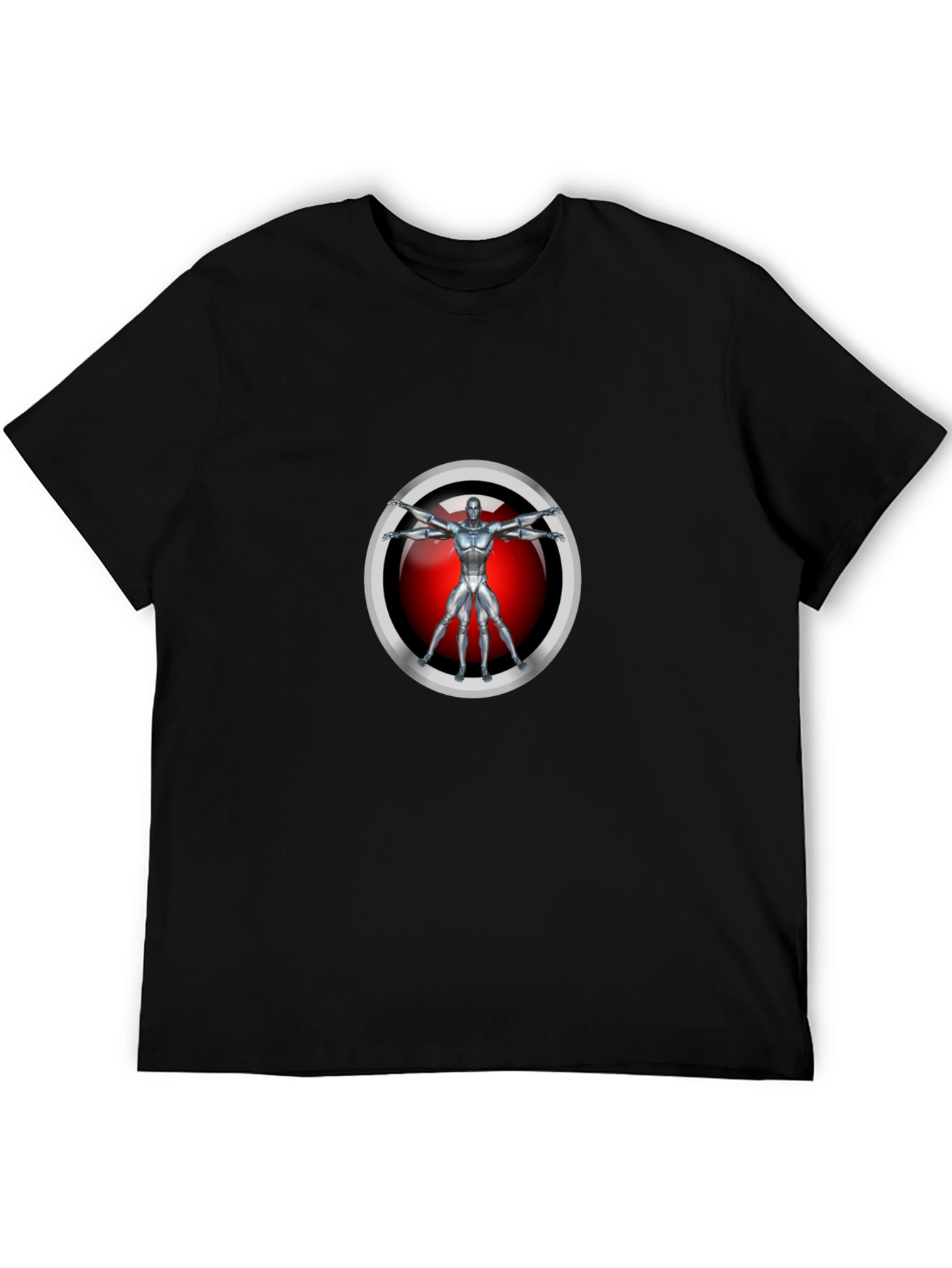 Tech Renaissance T-Shirt - Vitruvian Robot Design