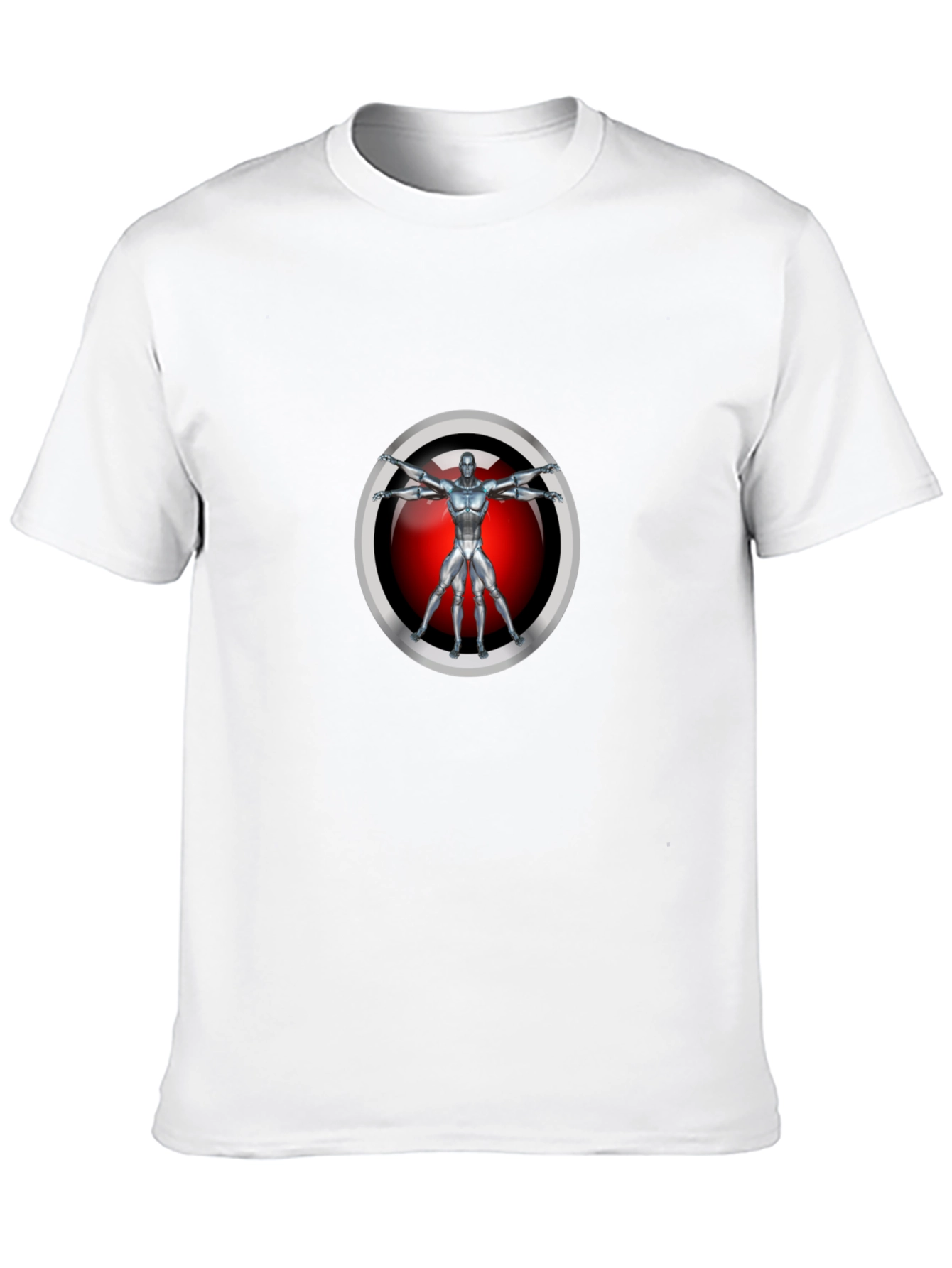 Tech Renaissance T-Shirt - Vitruvian Robot Design