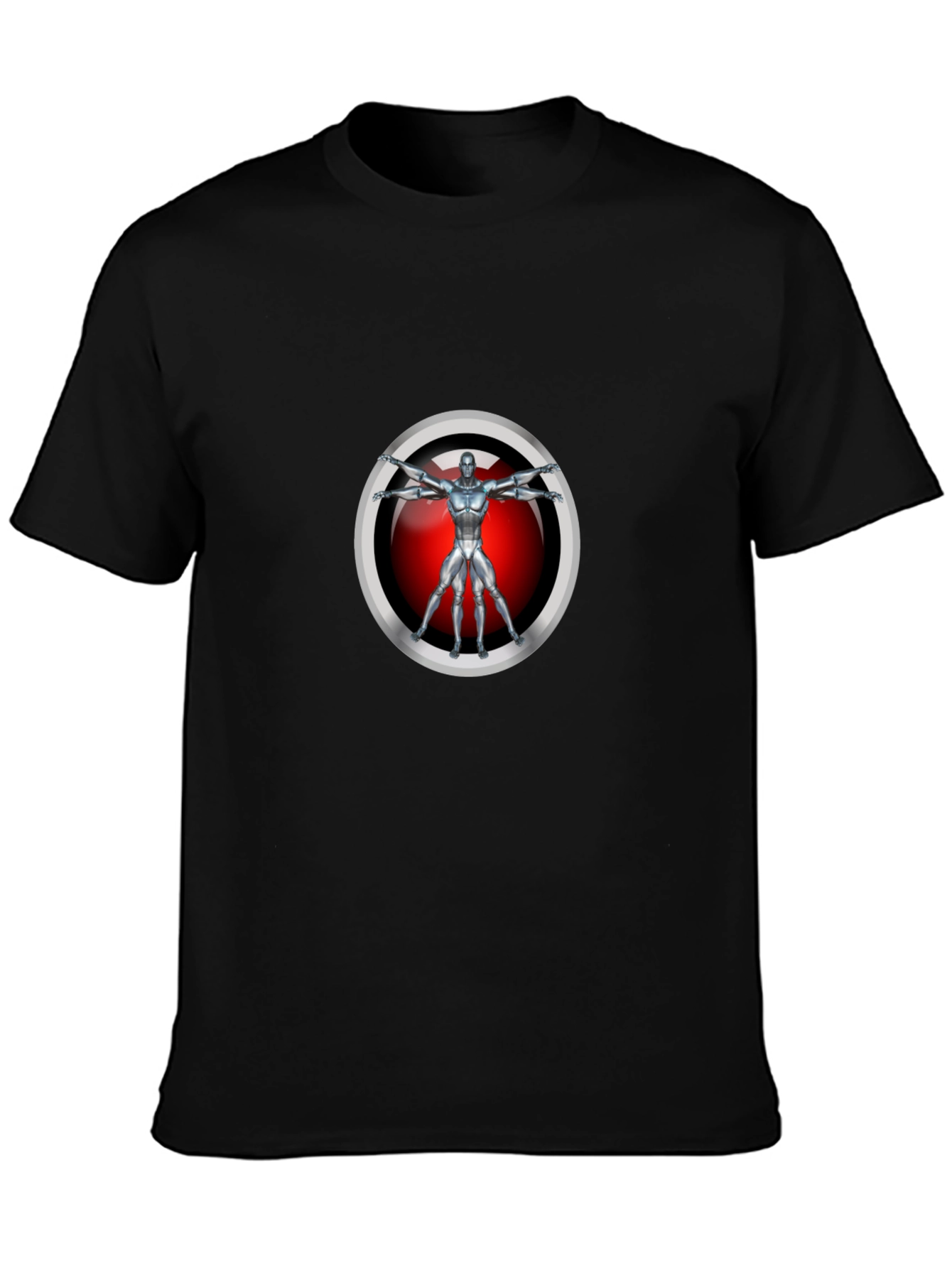 Tech Renaissance T-Shirt - Vitruvian Robot Design