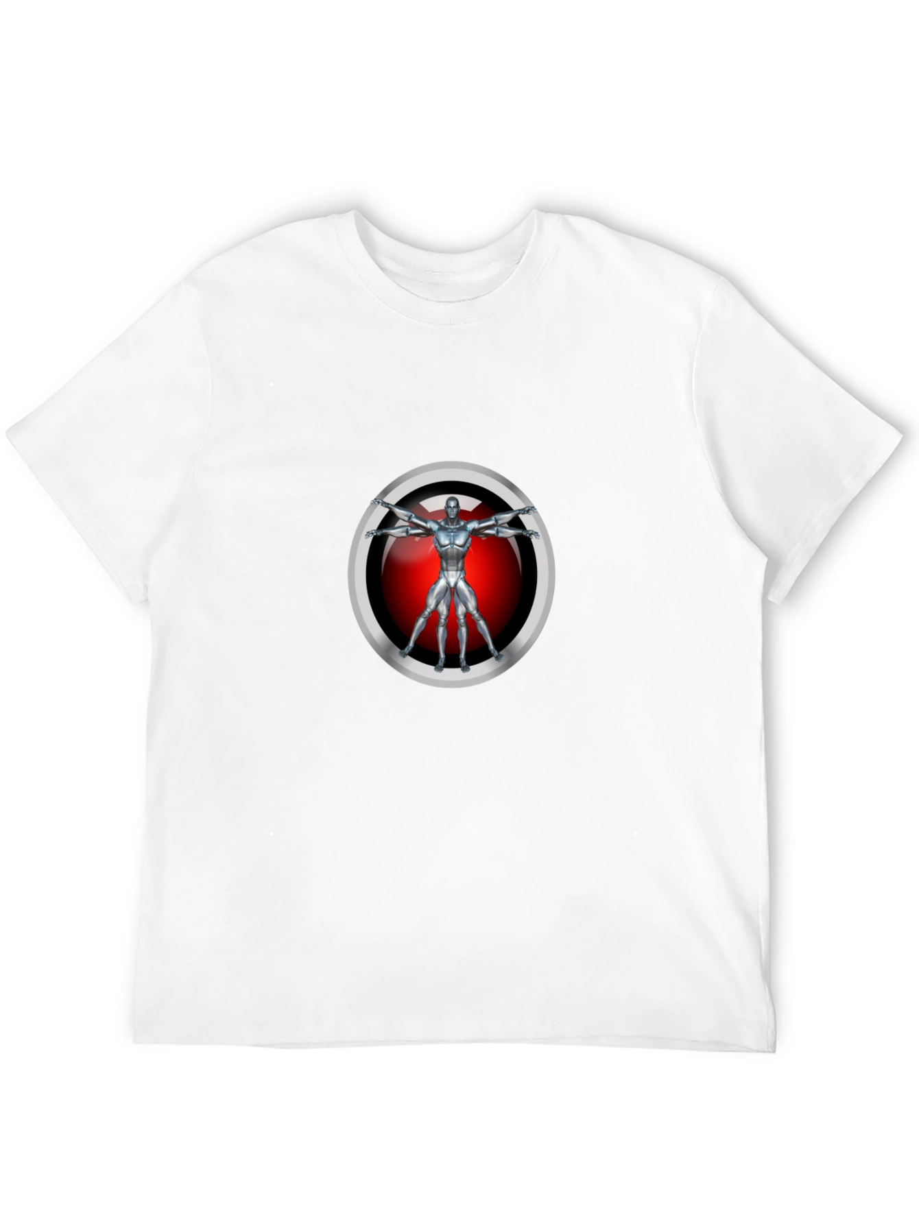 Tech Renaissance T-Shirt - Vitruvian Robot Design