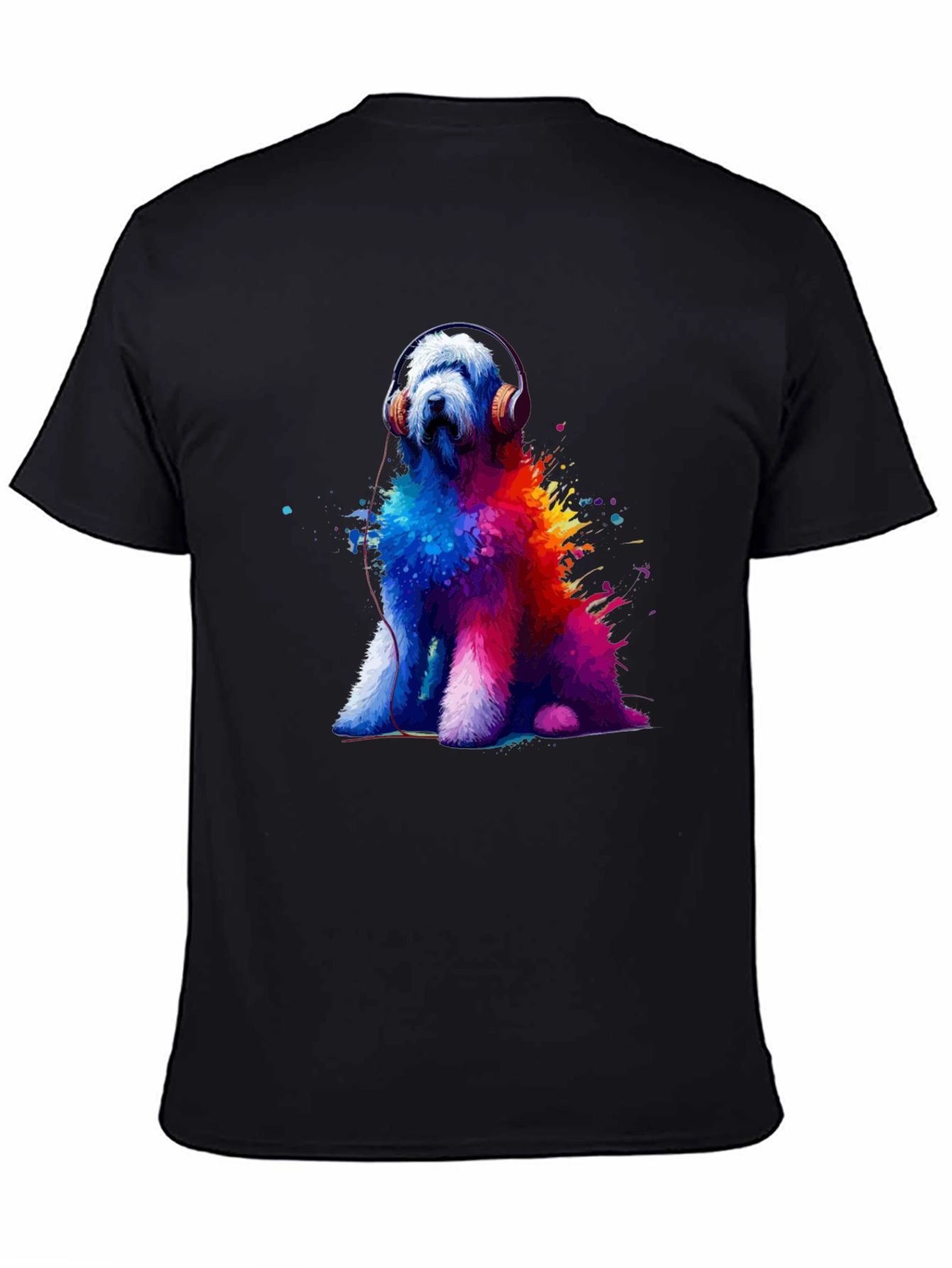 Dog with Headphones Graphic Tee