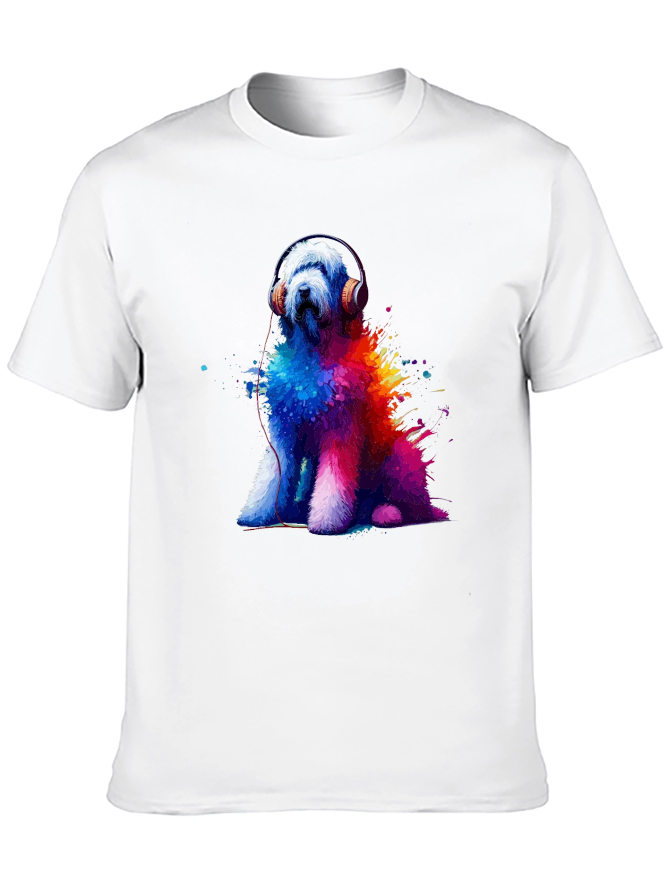 Dog with Headphones Graphic Tee