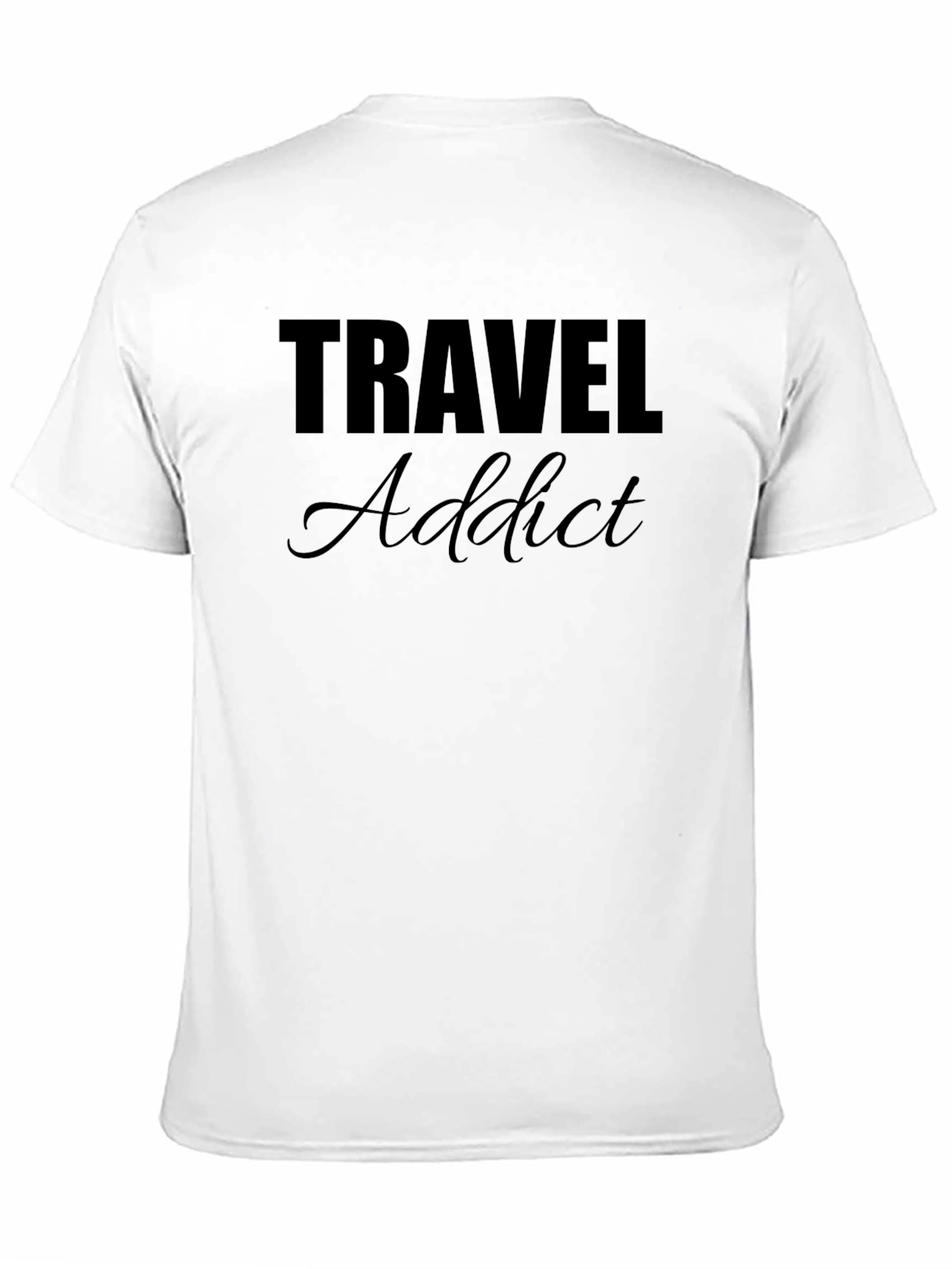 Travel Addict Black Graphic T-Shirt