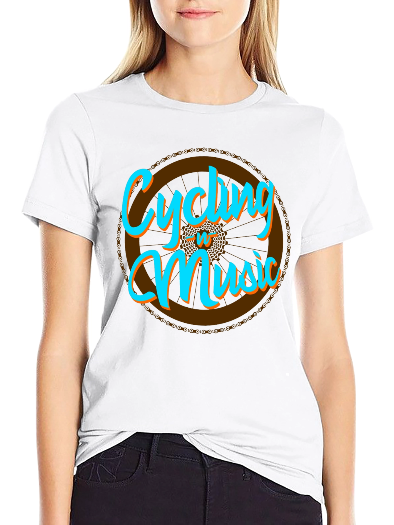 Cycling & Music Graphic T-Shirt - Cool Hobby Tee
