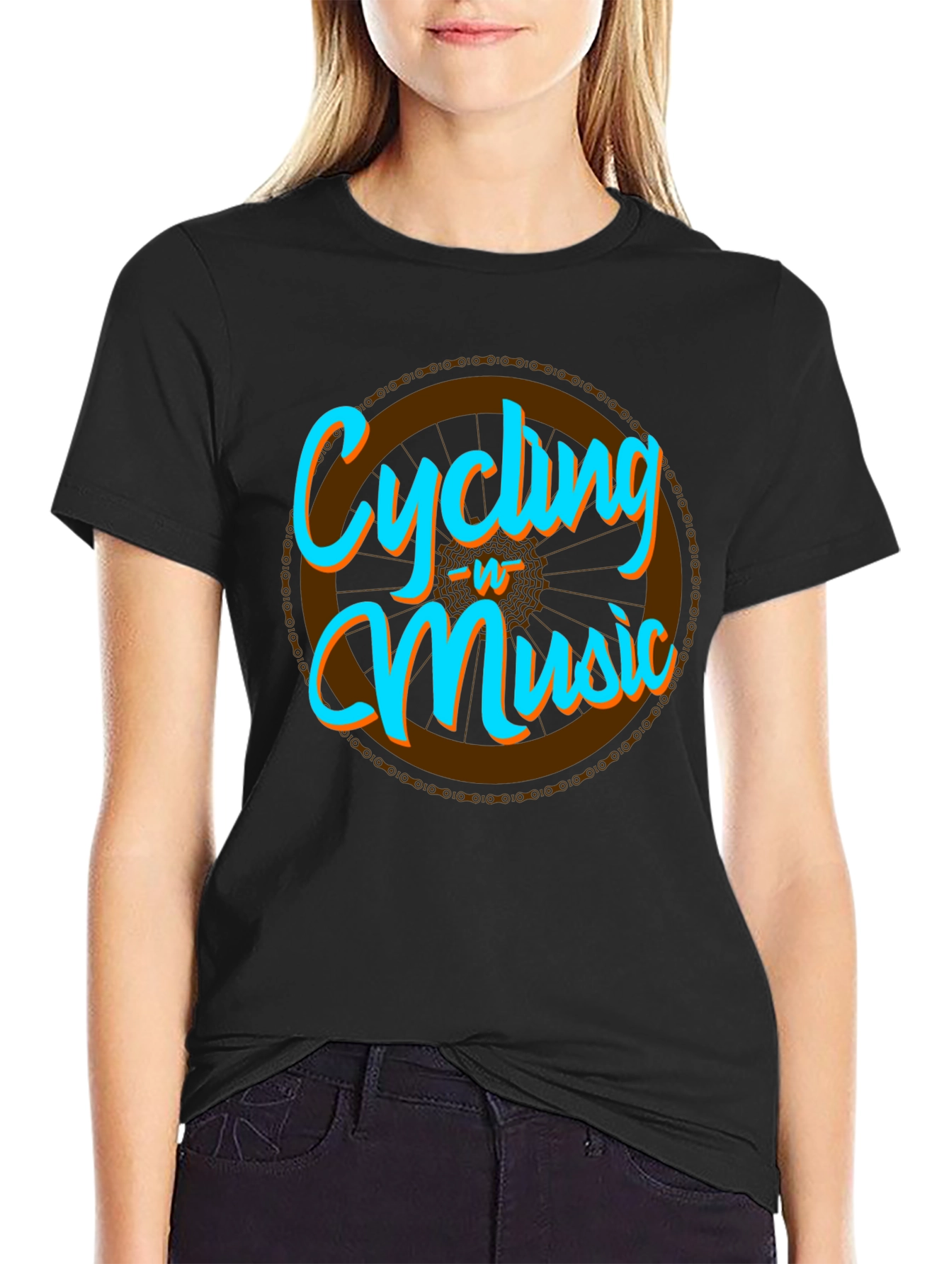 Cycling & Music Graphic T-Shirt - Cool Hobby Tee