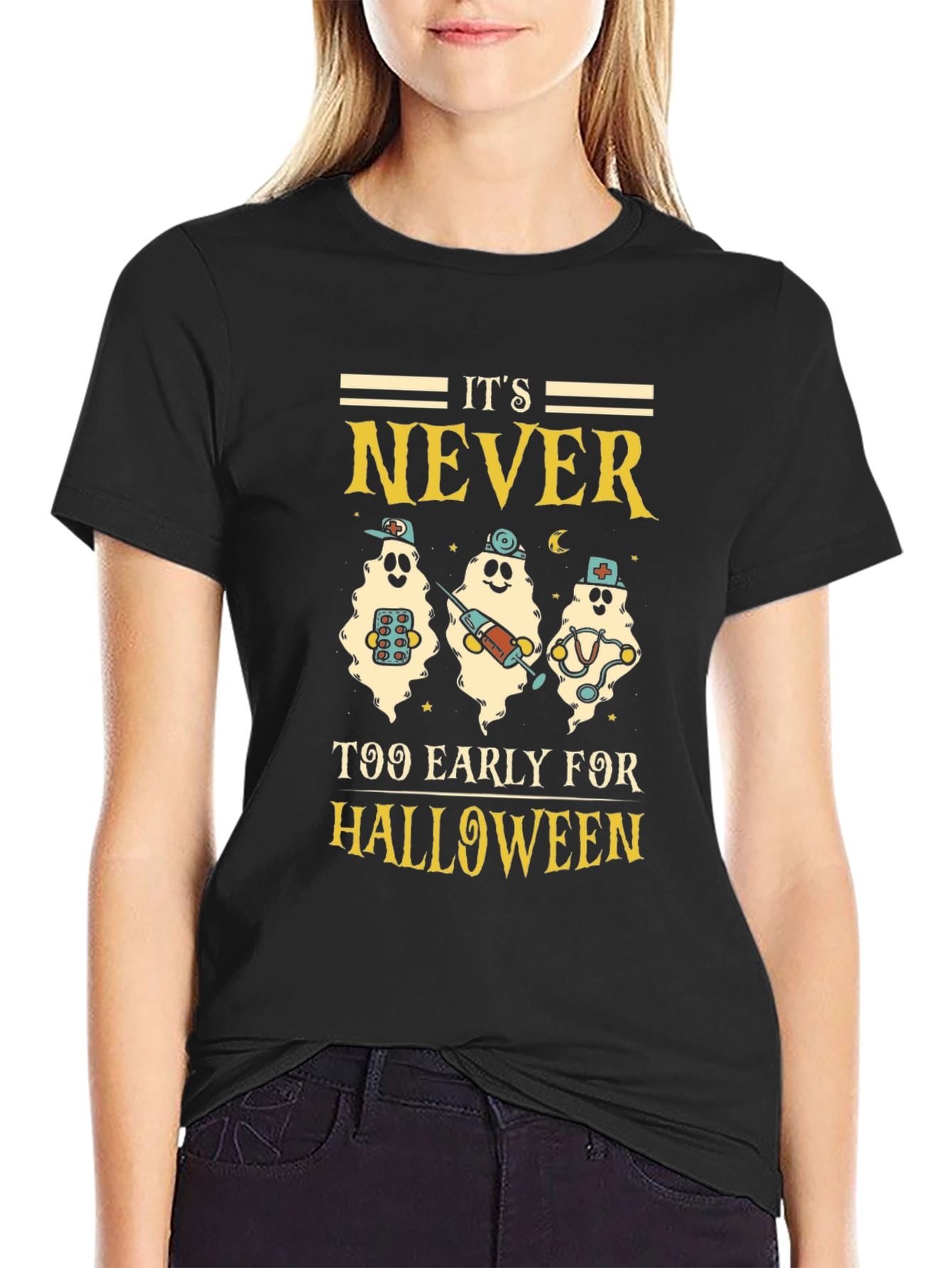Halloween Ghost Nurse T-Shirt