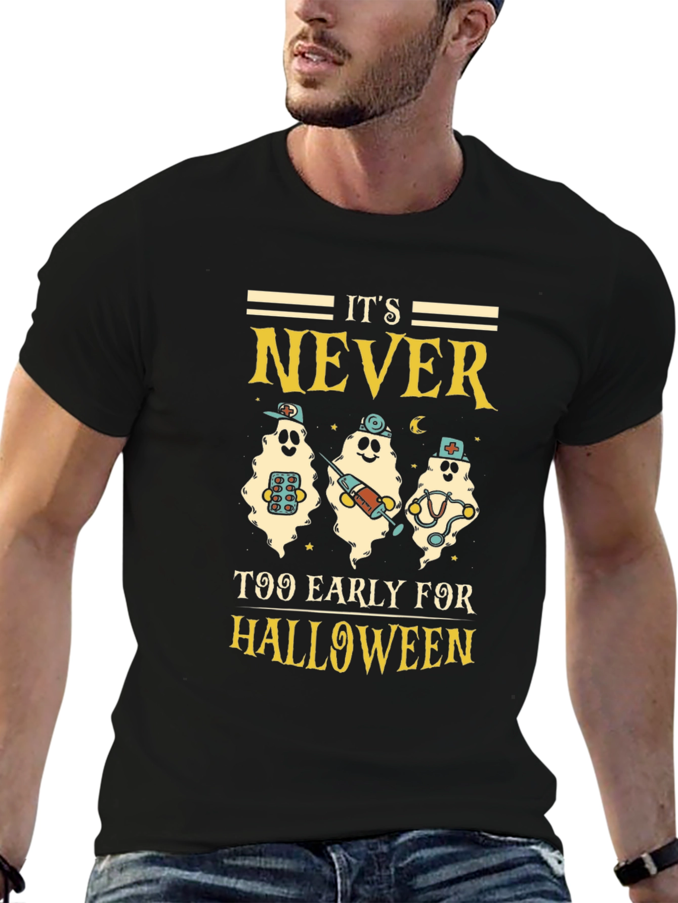 Halloween Ghost Nurse T-Shirt