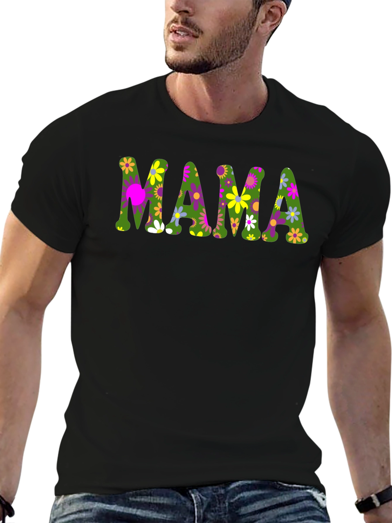 Floral Mama Graphic Tee - Trendy Mom T-Shirt