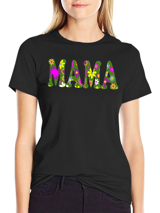 Floral Mama Graphic Tee - Trendy Mom T-Shirt