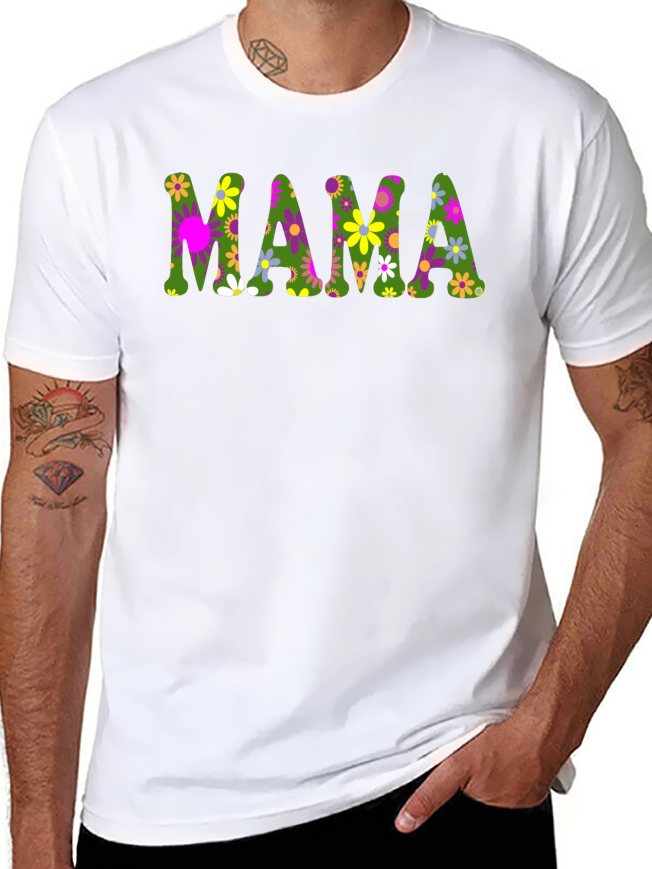 Floral Mama Graphic Tee - Trendy Mom T-Shirt