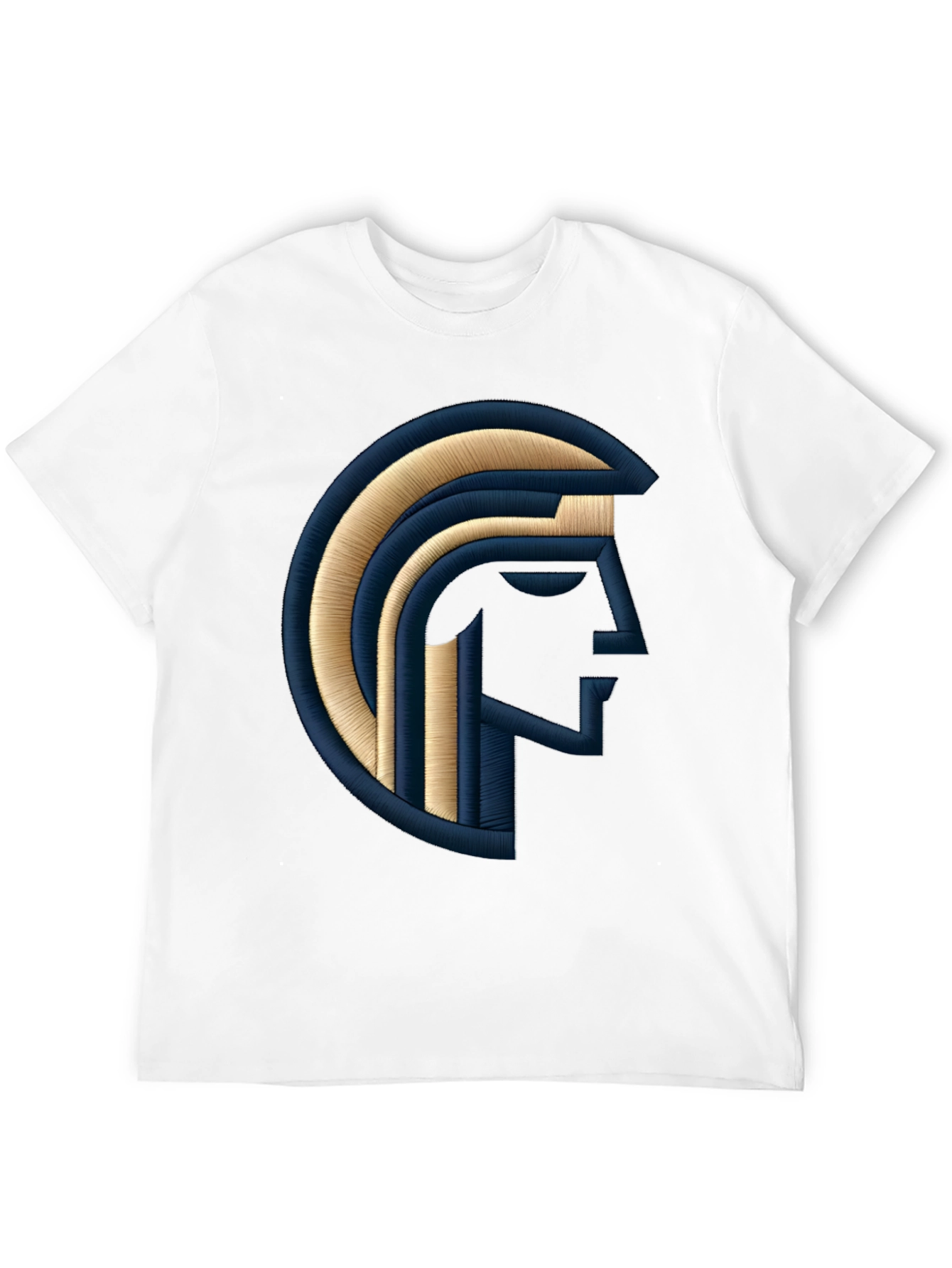 Embroidered Spartan Graphic Black T-Shirt