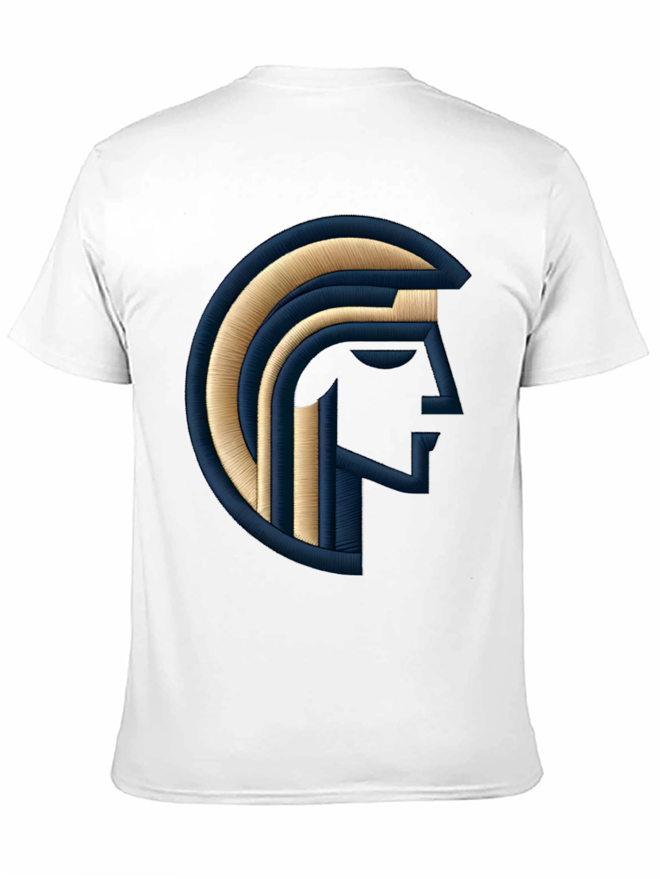 Embroidered Spartan Graphic Black T-Shirt