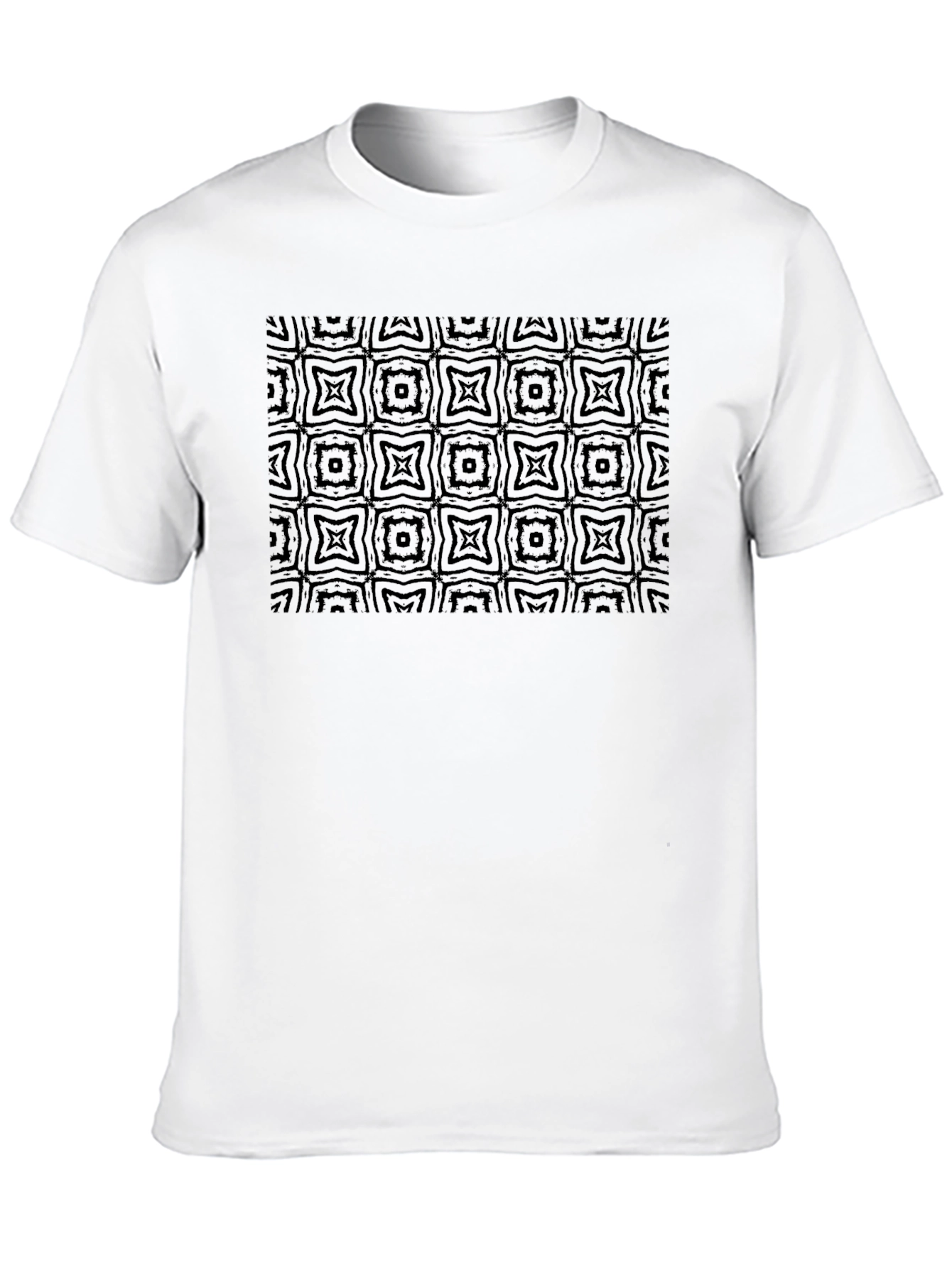 Stylish Black Patterned T-Shirt