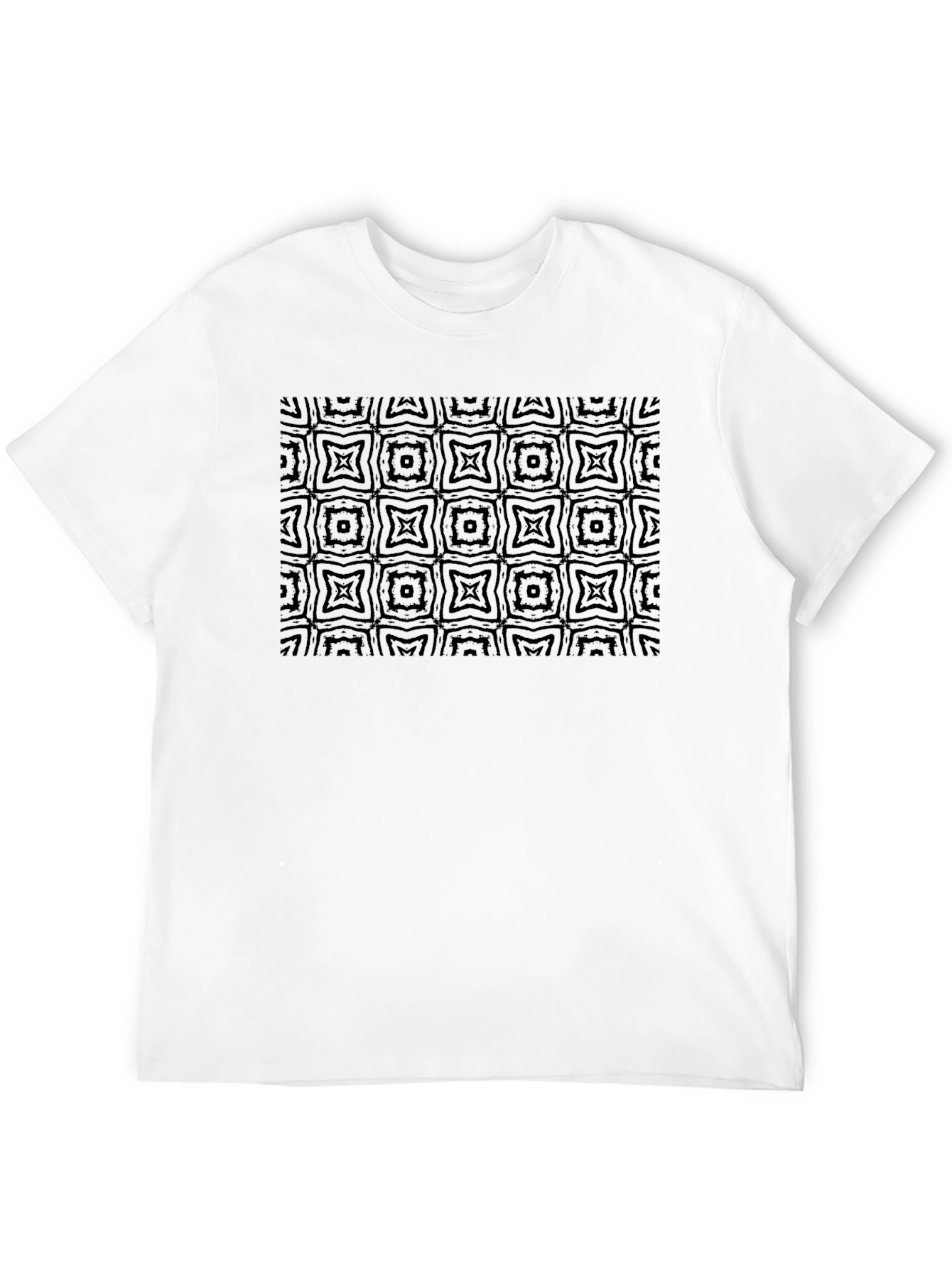 Stylish Black Patterned T-Shirt