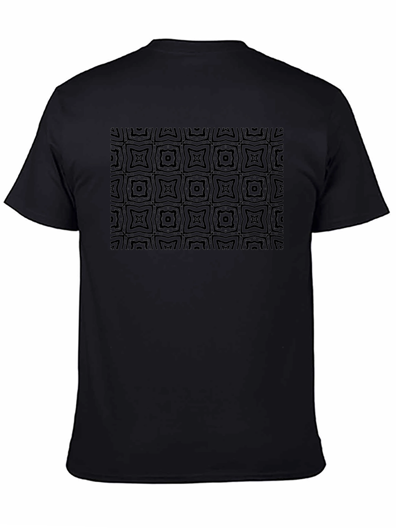 Stylish Black Patterned T-Shirt