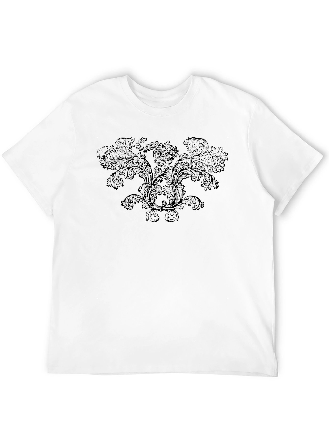 Elegant Black Floral Graphic T-Shirt