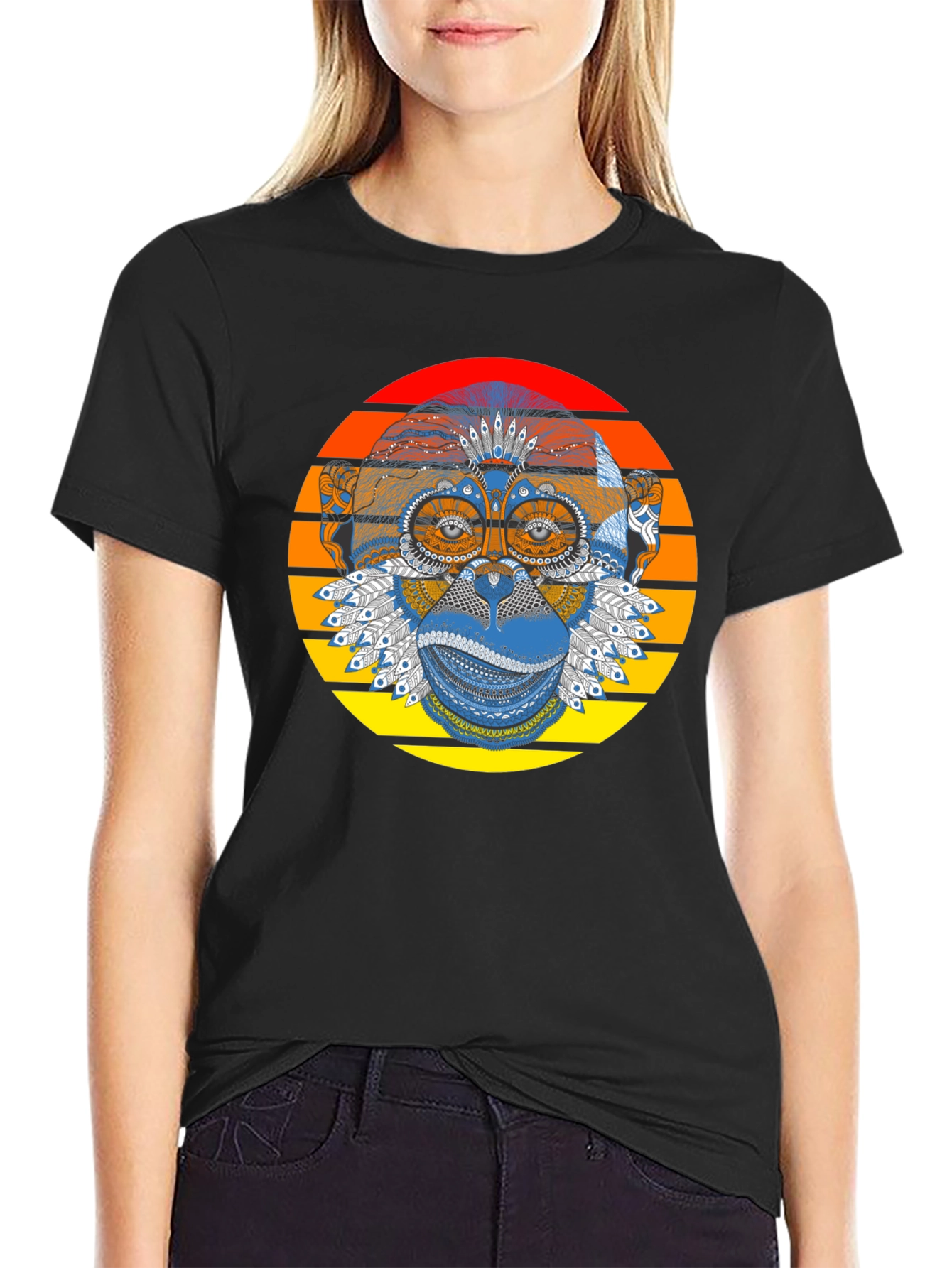 Monkey Graphic Tee - Stylish Retro Design