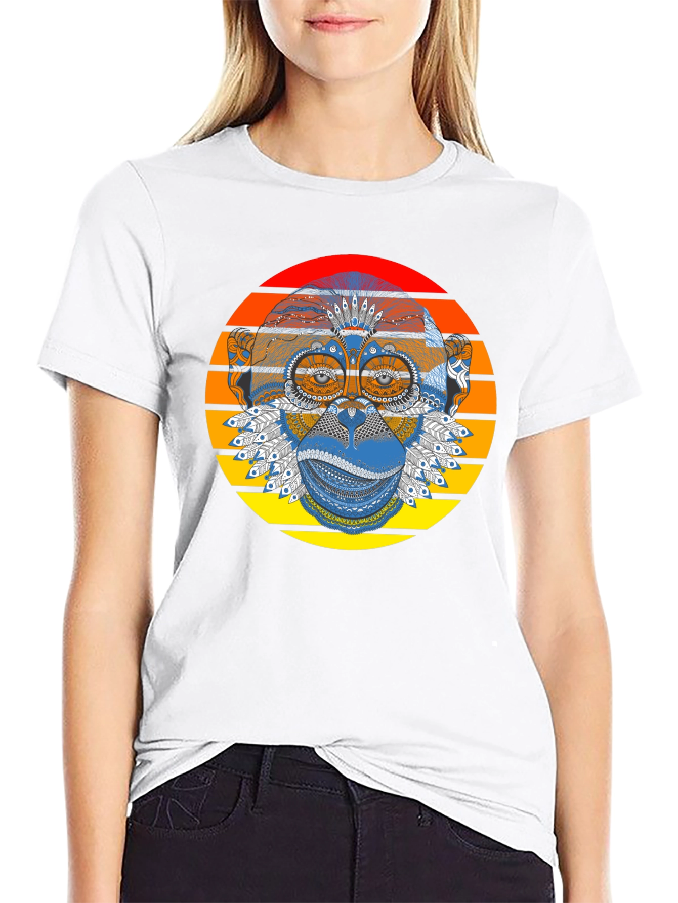 Monkey Graphic Tee - Stylish Retro Design