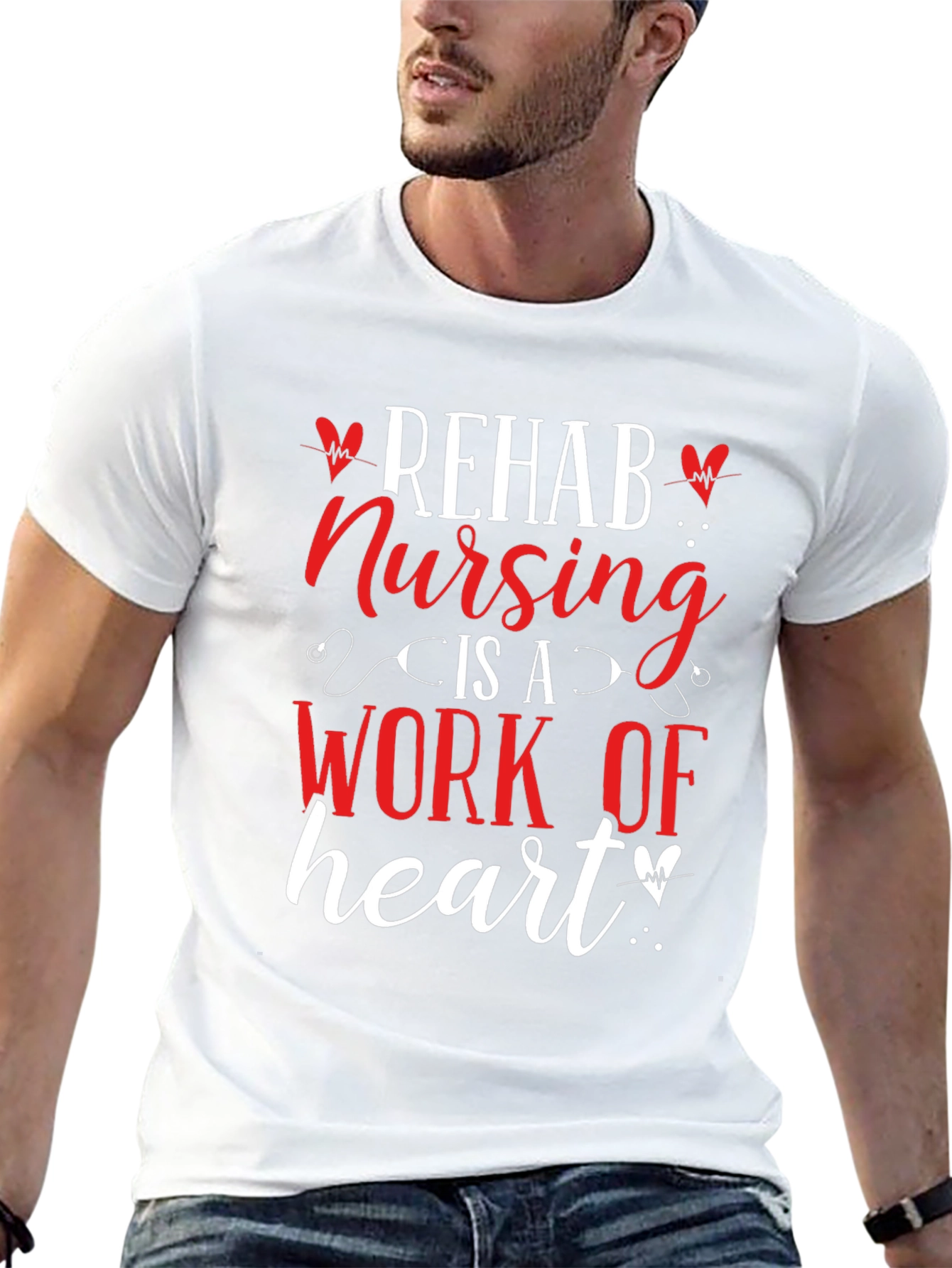 Rehab Nursing Heart T-Shirt
