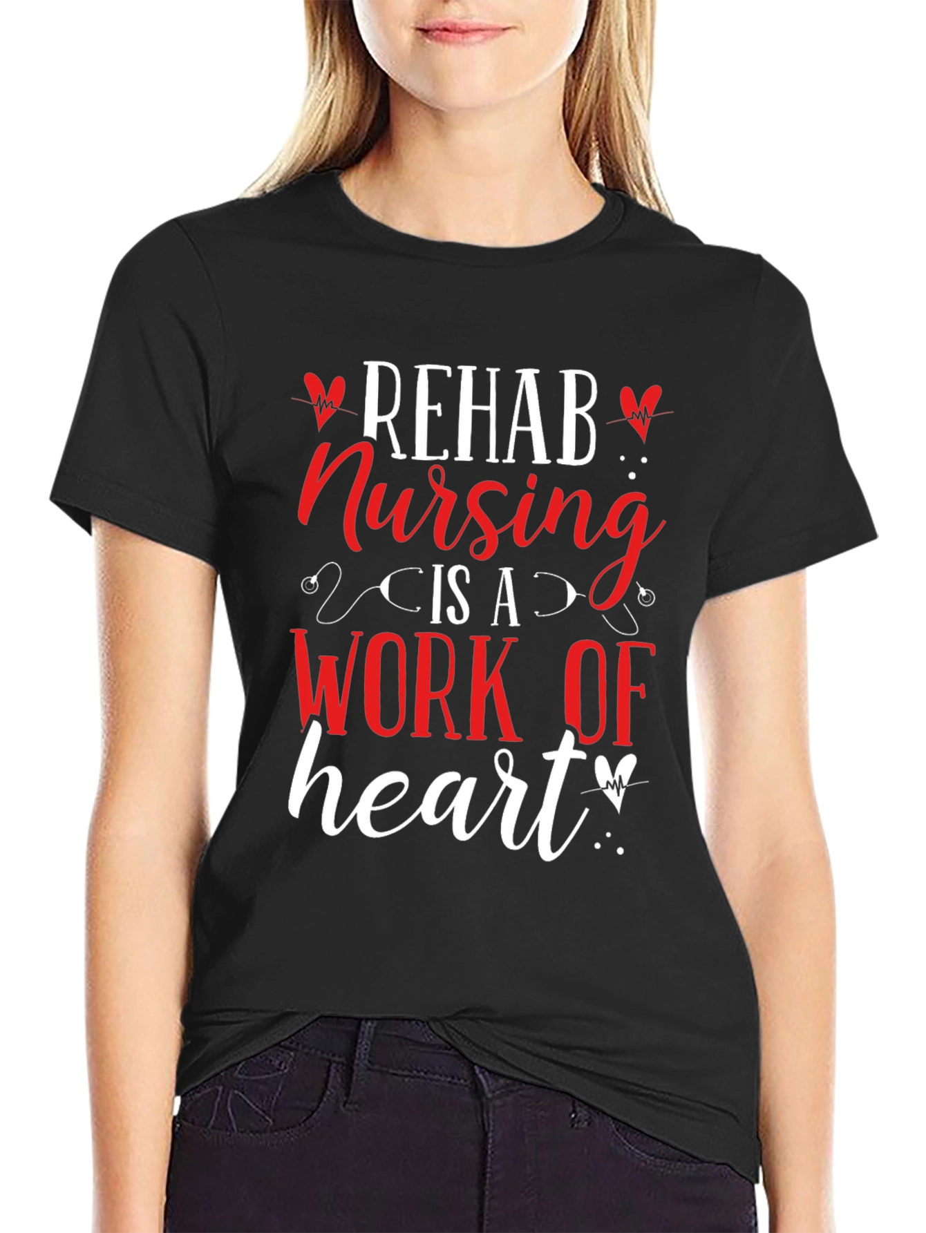 Rehab Nursing Heart T-Shirt
