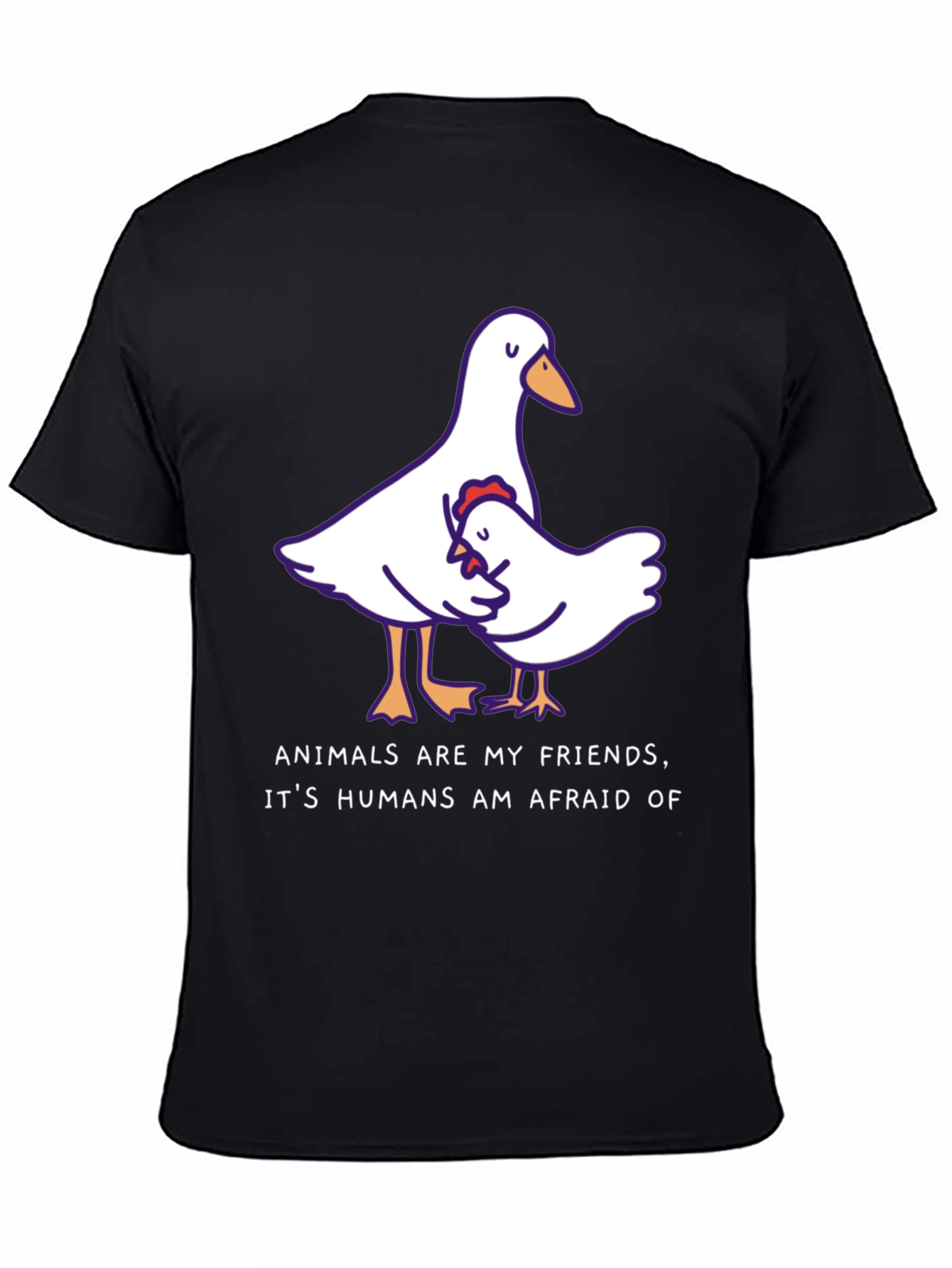 Animals Are My Friends T-Shirt Black